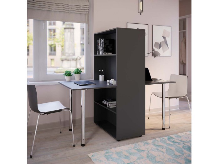 Двойно бюро с етажерка KC-01 (антрацит)